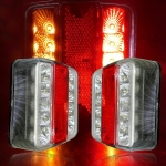 Set 2 Lampi Led Stop Auto Flexzon, 5 Functii, 14 Leduri, Remorca, Camion, Trailer, 12-24V