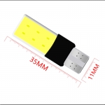 Bec Led T10 Flexzon, 2 COB 6 Core, W5W, 12V, Pentru Pozitie, Plafoniere, Portbagaj, Lumina Alb 6000K