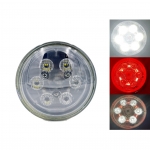 Proiector LED Flexzon, PRO, Lumina Rosie si Alba, Pentru Masina Agricol, Tractor, ATV, Jeep, 2100lm, 112mm, 24W, 12V-24V, Rotund