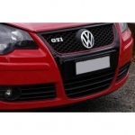 Grila Centrala Flexzon, Pentru Volkswagen VW Polo GTI, 2005-2009. Negru cu Linie Rosie