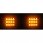 Kit 2X LED Girofar, Wireless, Galben,"Double Flash", Magnetica, Fara Fir, 12V-24V, E-Mark