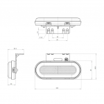 Lampa Gabarit, Contur Iluminat, 18LED-uri, cu Suport, Galbena, E-Mark, Neon Glow, 12-24V