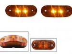 Indicator LED, marker, gabarit pentru autobuze, camioane, remorci, 1 bucată 24V portocaliu