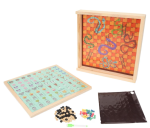 Joc 5 in 1 din lemn cu tabla magnetica, LUDO, Perechi, sah GO si Sarpe, 3+ ani