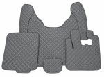 Covorase Auto din Piele Ecologica pentru DAF XF 106, Cutie Automata, Matlasate, Premium, Culoare Gri cu Cusatura Gri